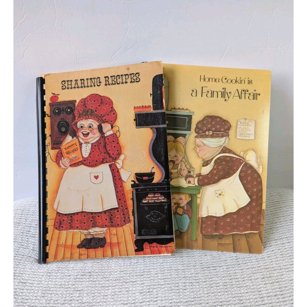 Vintage Cookbook Lot - Sharing Recipes and Home Cookin Is A Family Affair